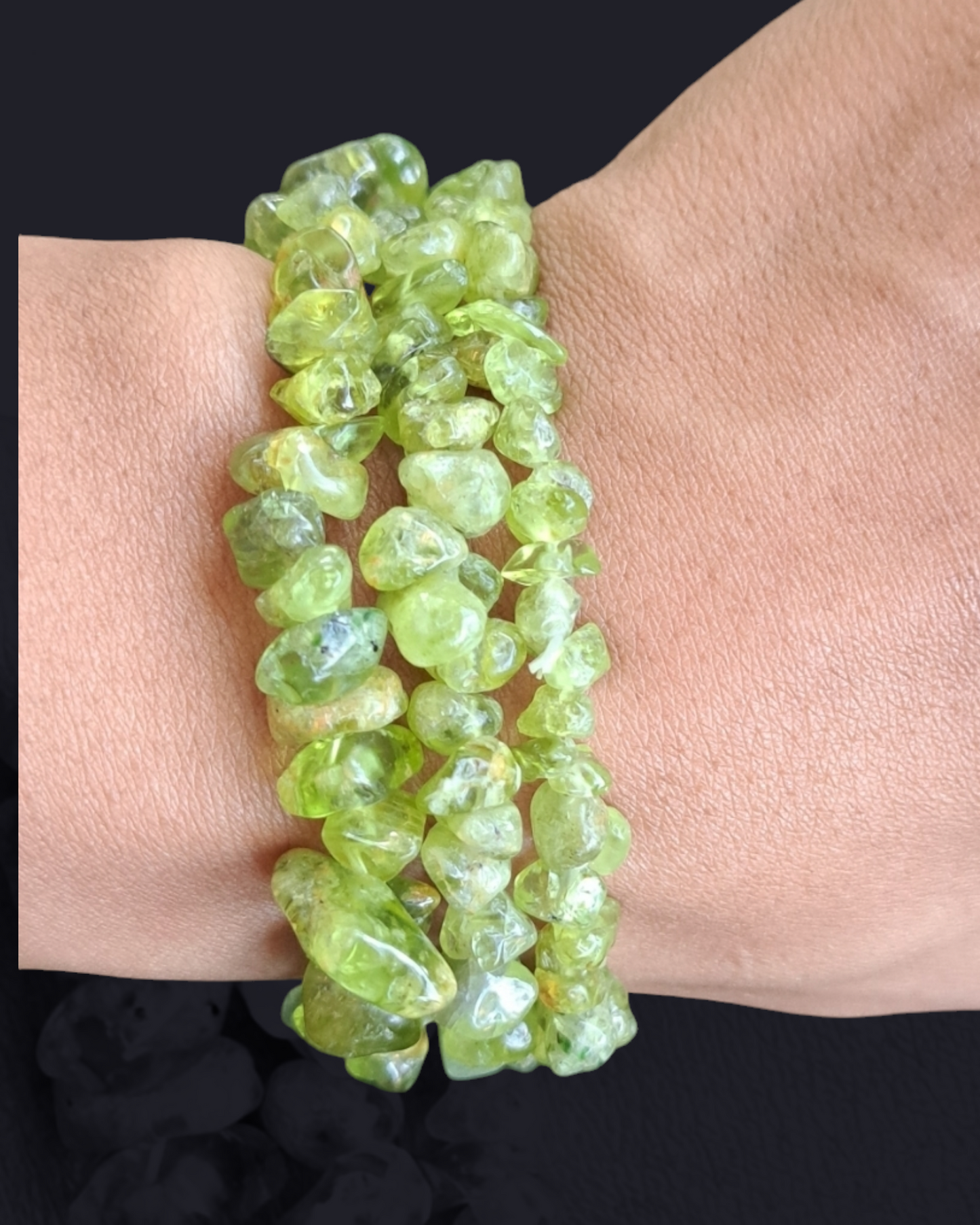 Peridot Chipped Bracelet