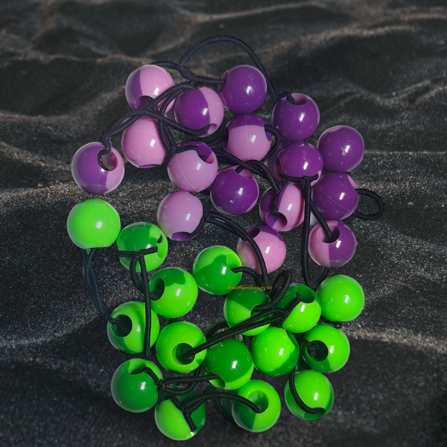 Purple & Green Hair Tie Bundle 16pk