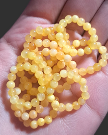 Yellow Calcite Beaded Rings